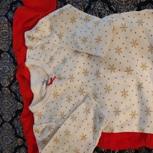 2 onesies 9-12 months Holiday prints. Adorable.